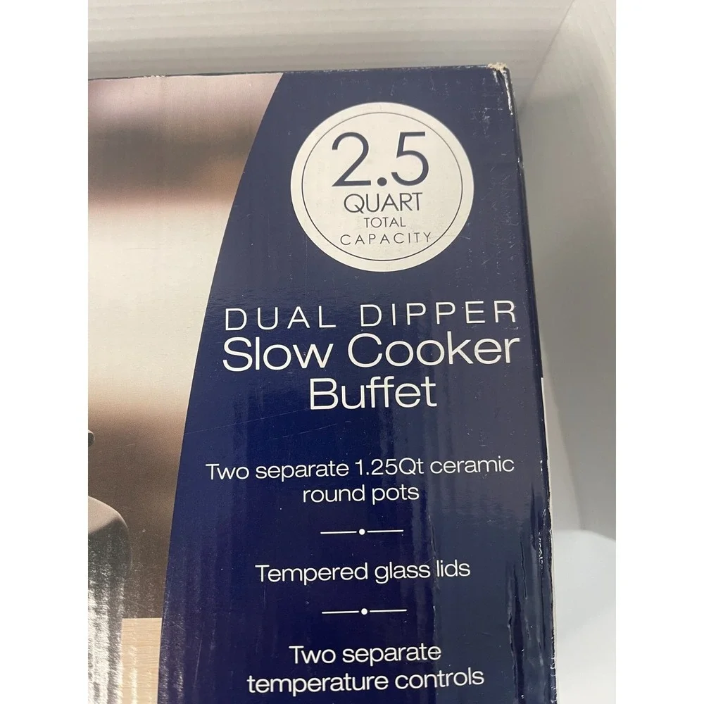 Dual Dipper Slow Cooker Buffet by Maxi-Matic Model EWMST-125